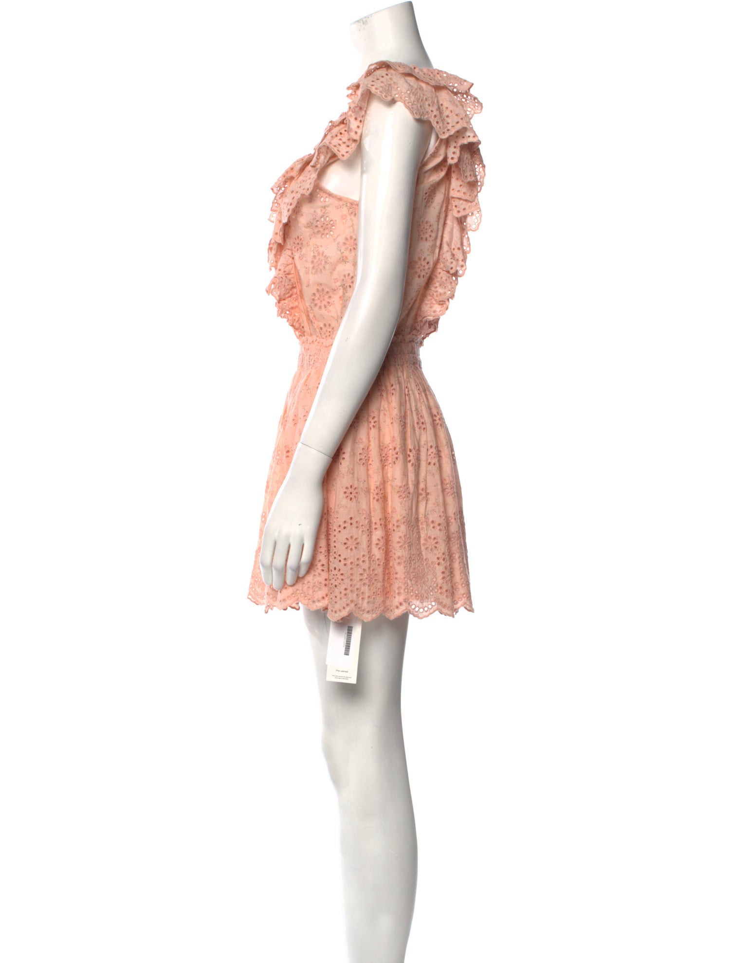 LoveShackFancy Square Neckline Mini Dress