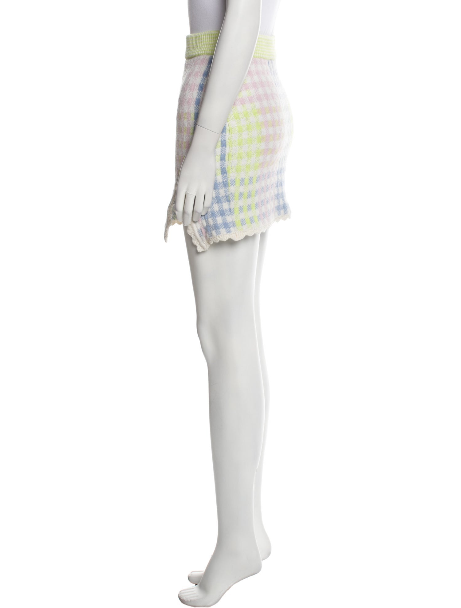 LoveShackFancy Plaid Print Mini Skirt