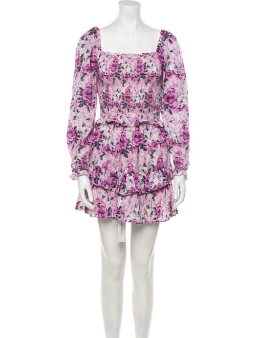 LoveShackFancy Floral Print Ruffle Embellishment Skirt Set