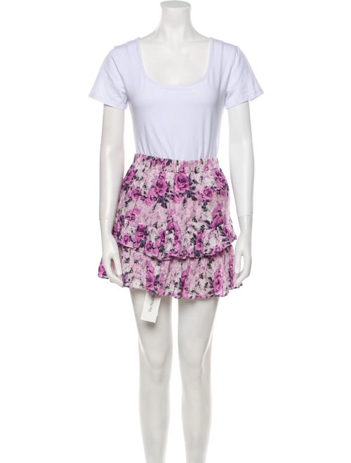 LoveShackFancy Floral Print Ruffle Embellishment Skirt Set