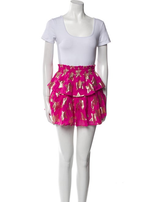 LoveShackFancy Printed Ruffle Embellishment Skirt Set