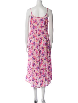 LoveShackFancy Floral Print Long Dress