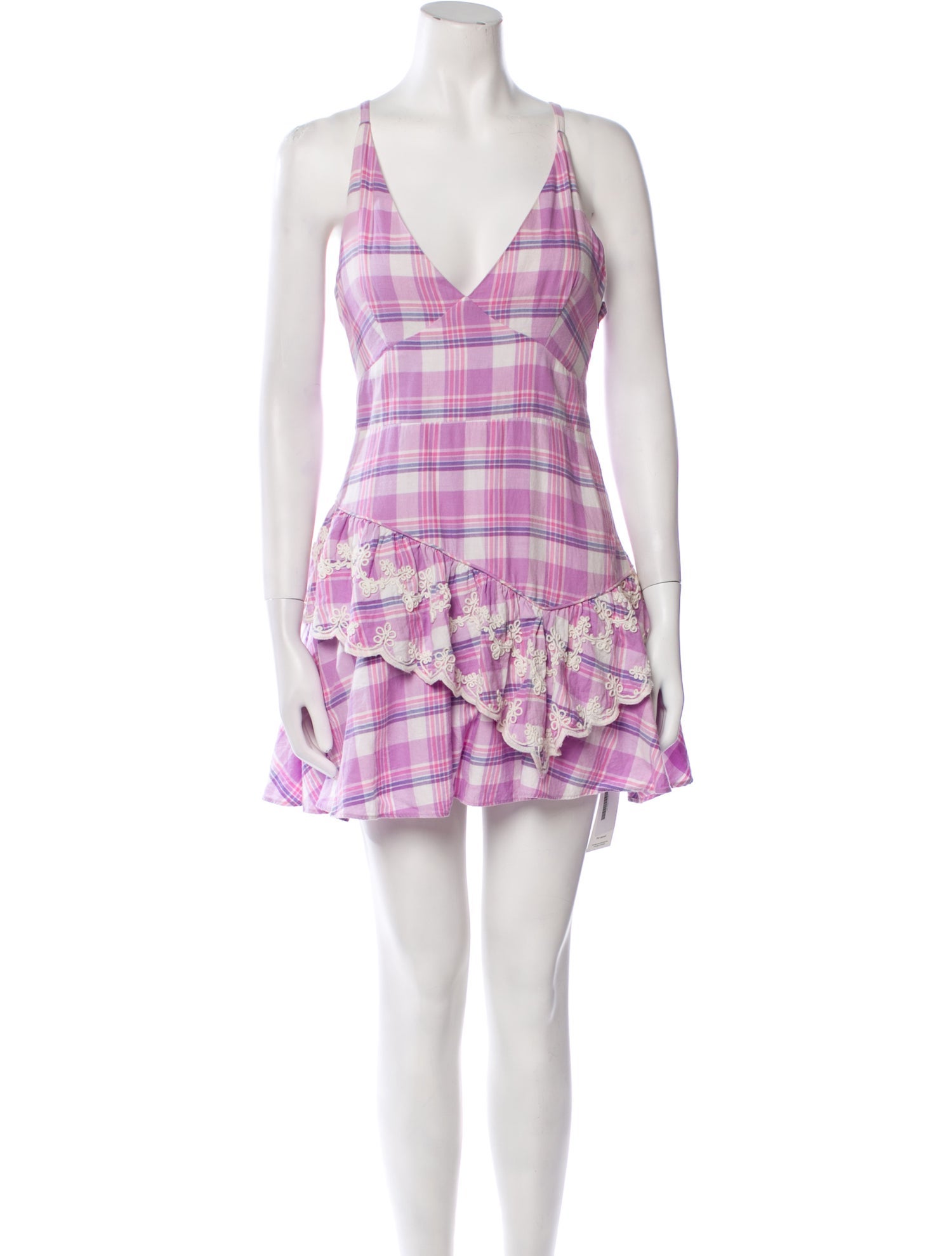 LoveShackFancy Plaid Print Long Dress w/ Tags