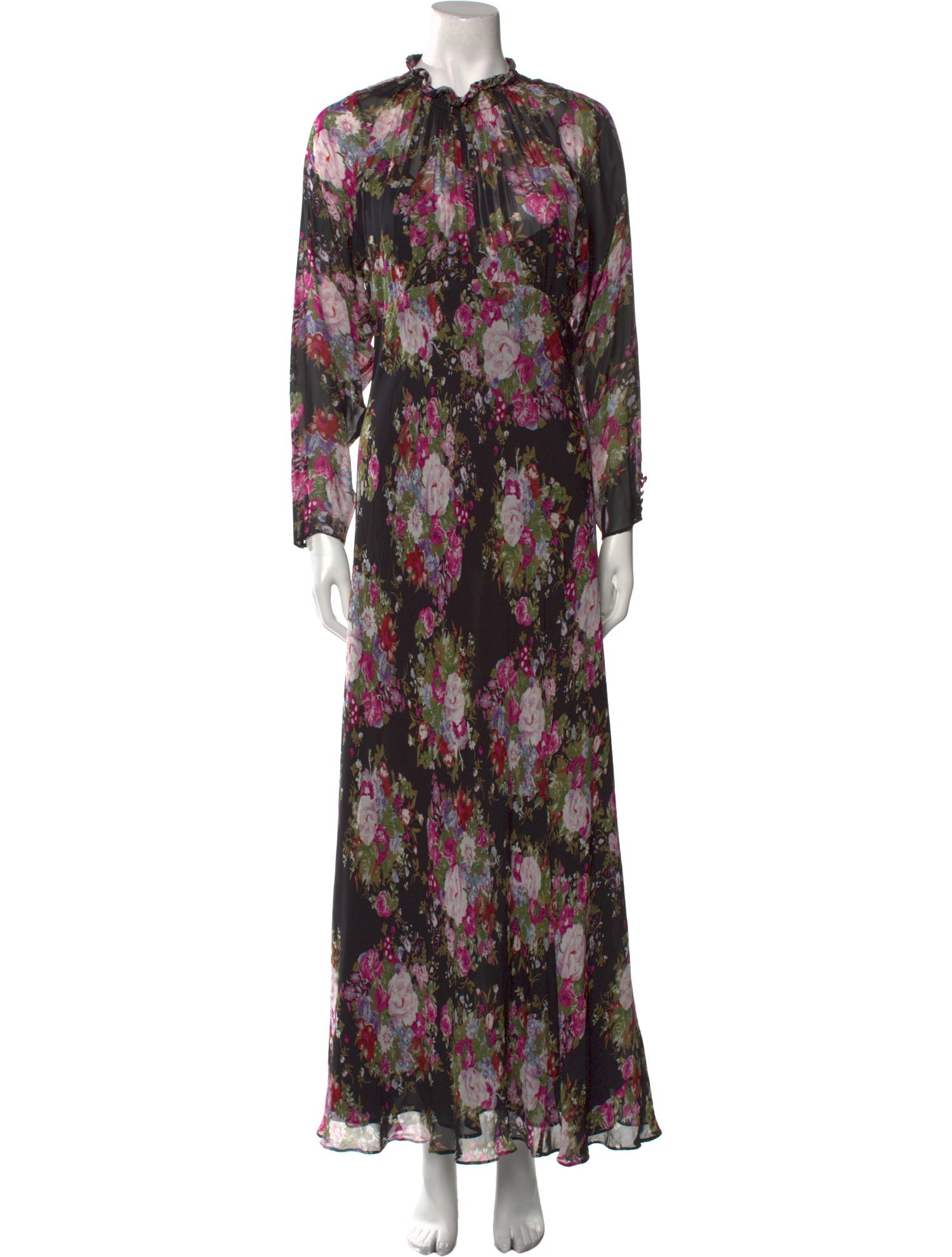 LoveShackFancy Floral Print Long Dress
