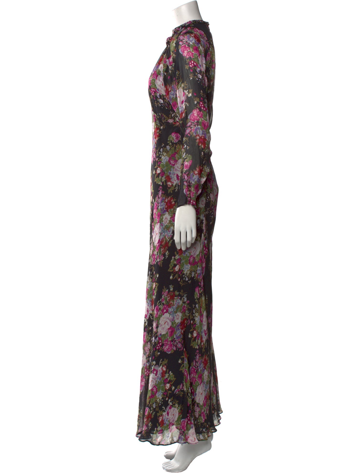LoveShackFancy Floral Print Long Dress