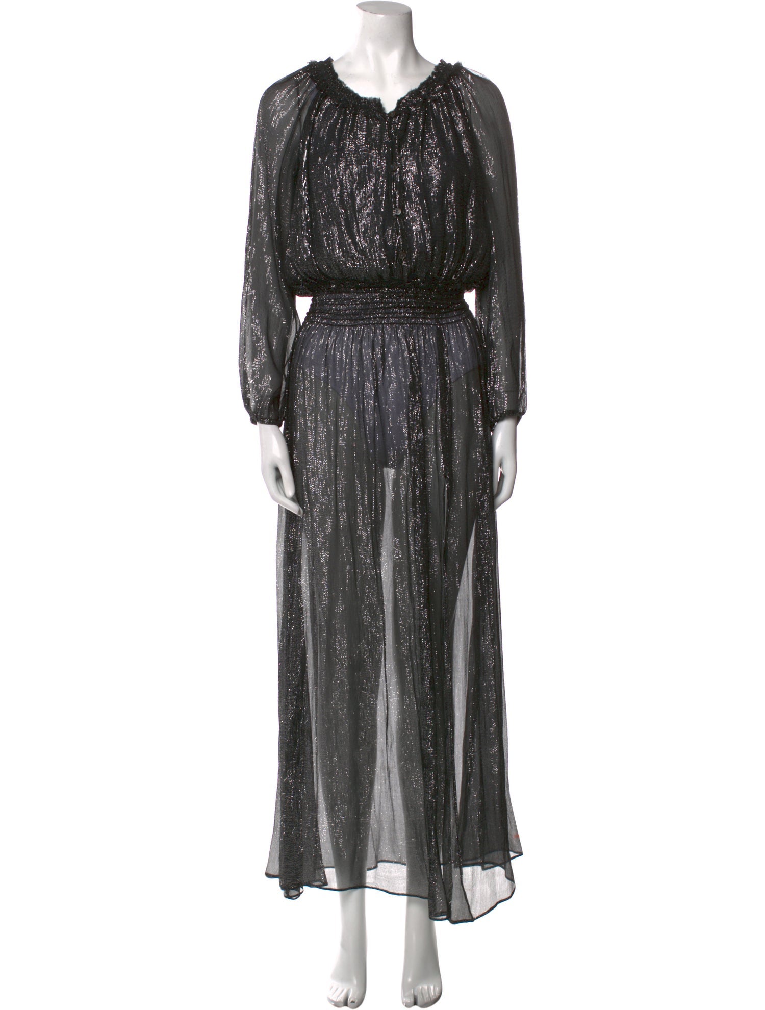 LoveShackFancy Silk Long Dress