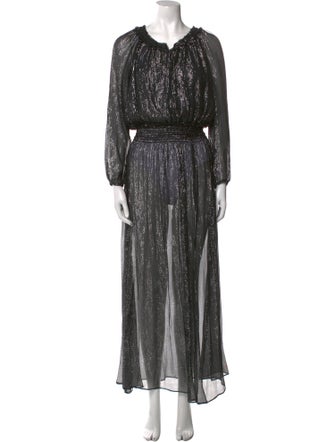 LoveShackFancy Silk Long Dress