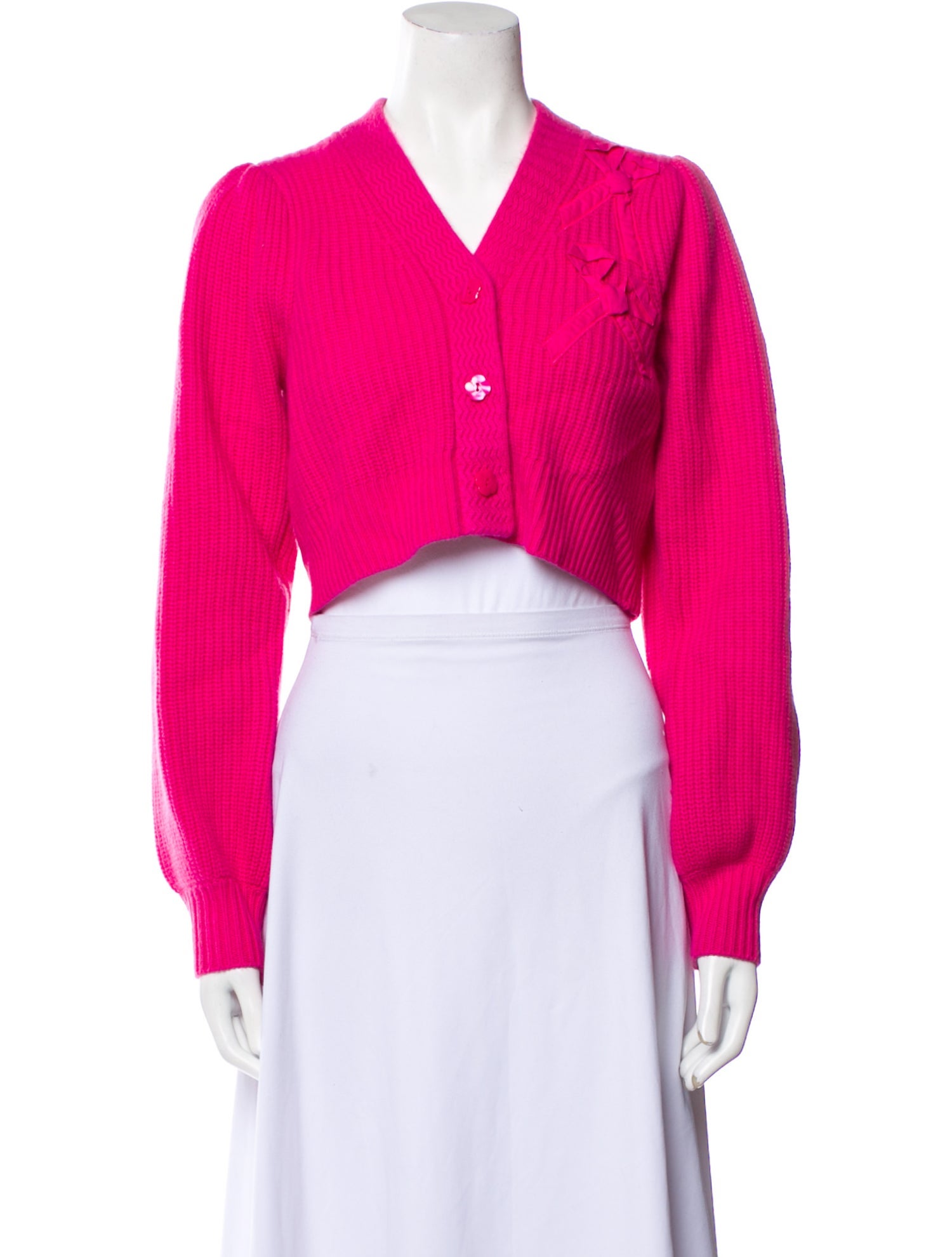 LoveShackFancy Cashmere V-Neck Sweater