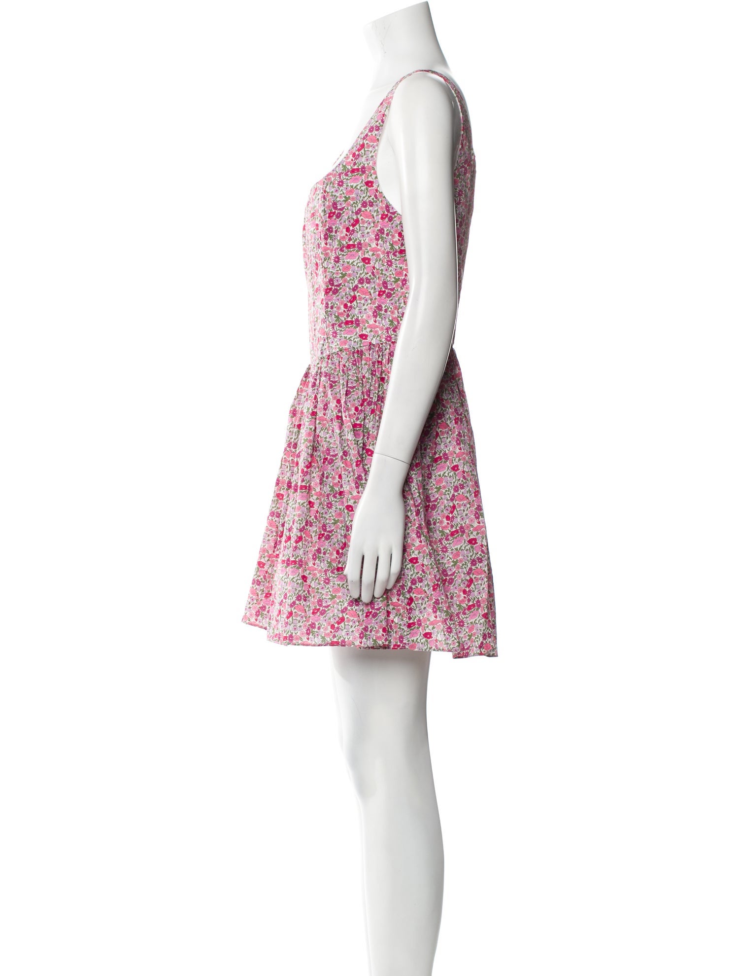LoveShackFancy Floral Print Mini Dress