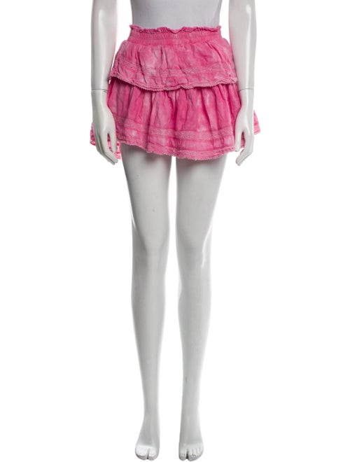 LoveShackFancy Ruffle Embellishment Mini Skirt