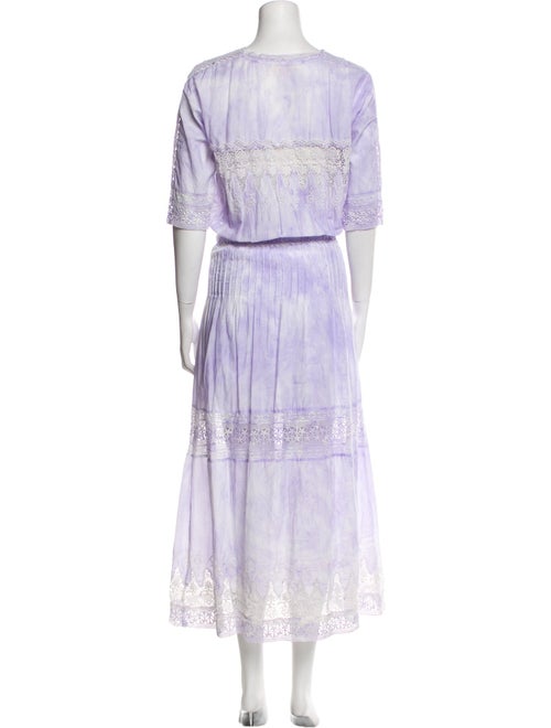 LoveShackFancy Tie-Dye Print Long Dress