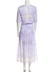 LoveShackFancy Tie-Dye Print Long Dress