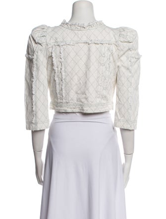 LoveShackFancy Tweed Pattern Evening Jacket