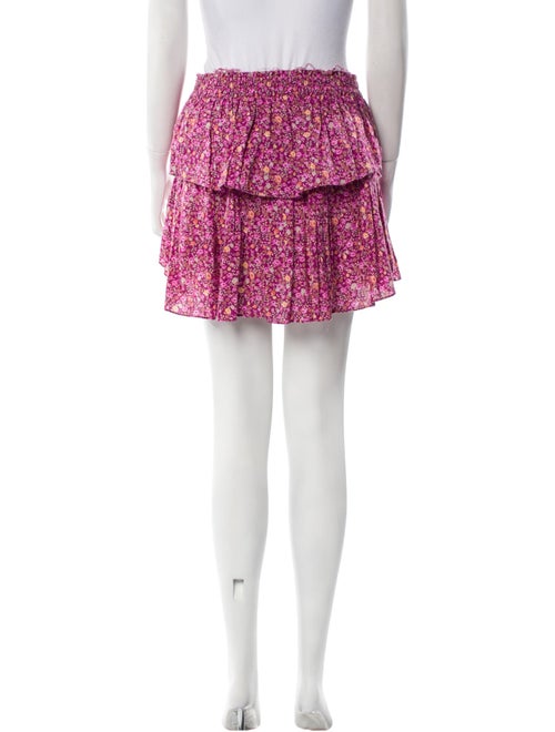 LoveShackFancy Floral Print Mini Skirt