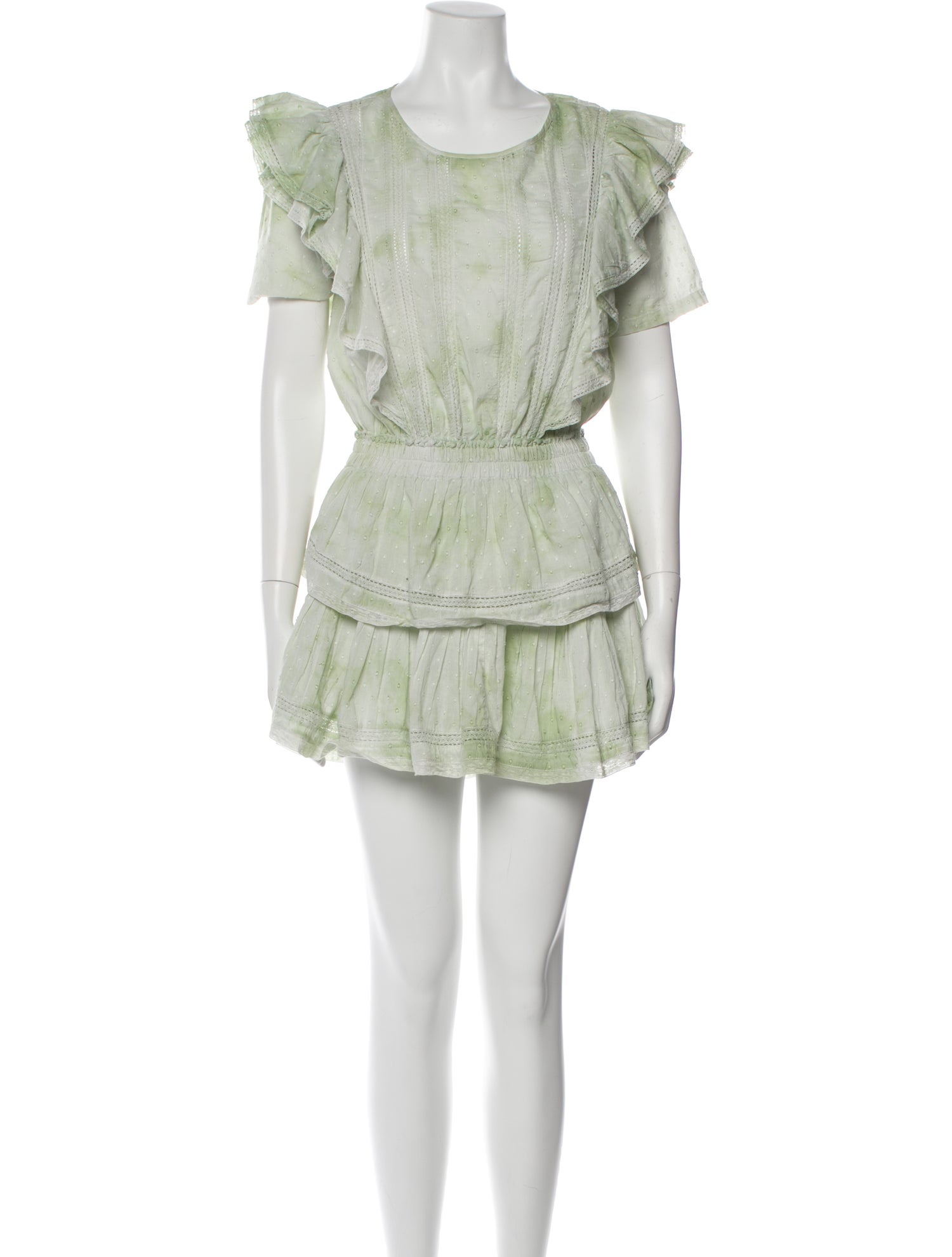 LoveShackFancy Scoop Neck Mini Dress