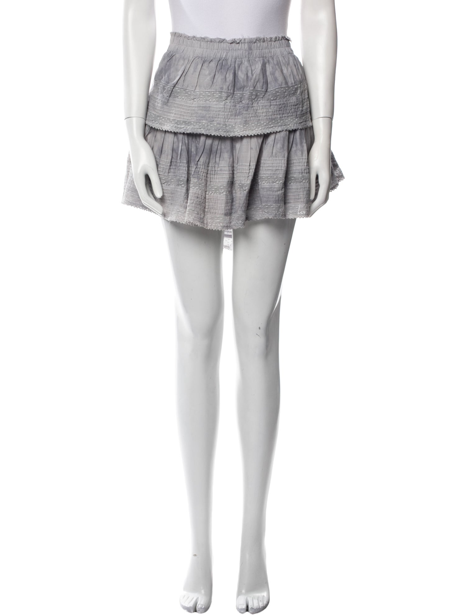 LoveShackFancy Ruffle Embellishment Mini Skirt