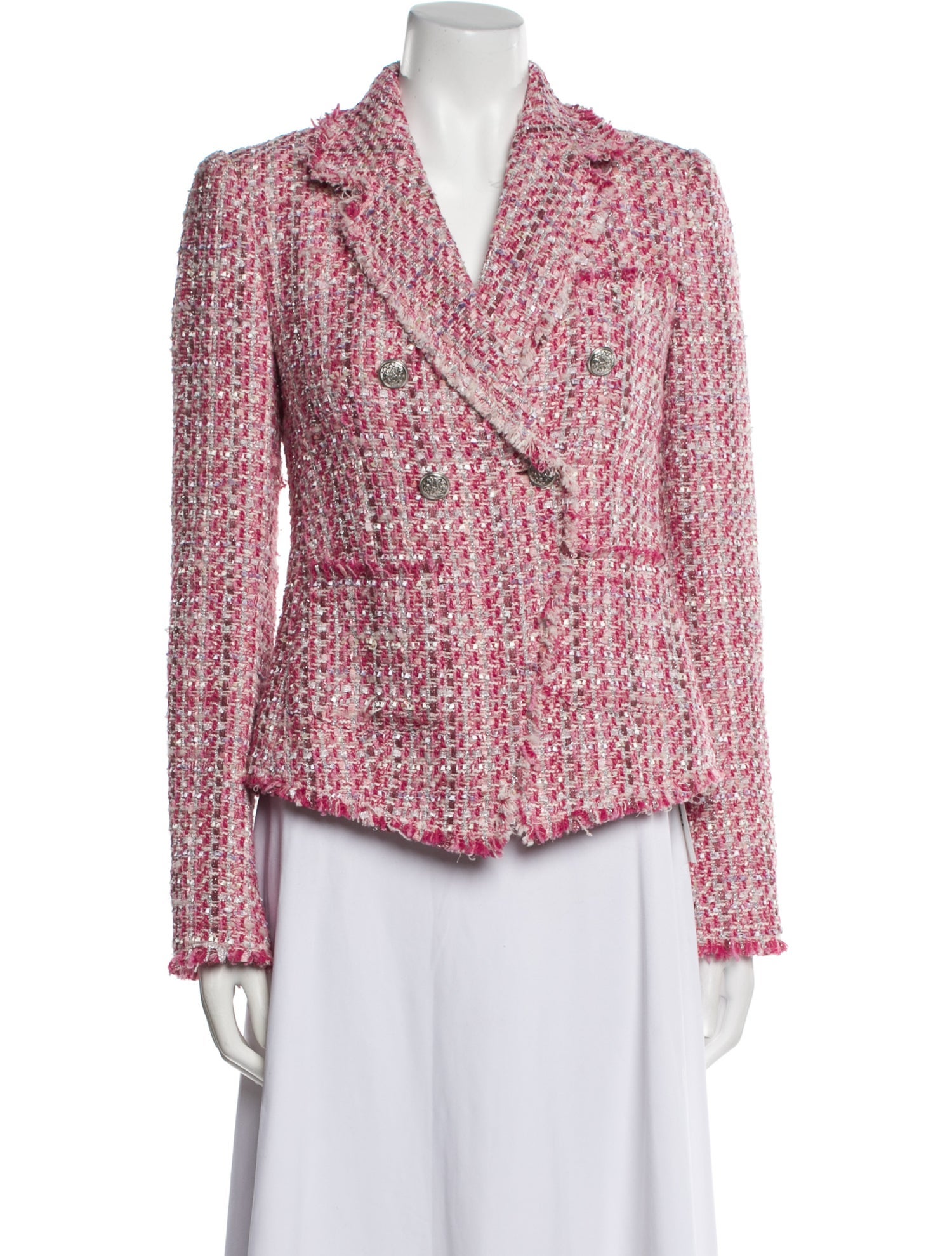 LoveShackFancy Tweed Pattern Blazer