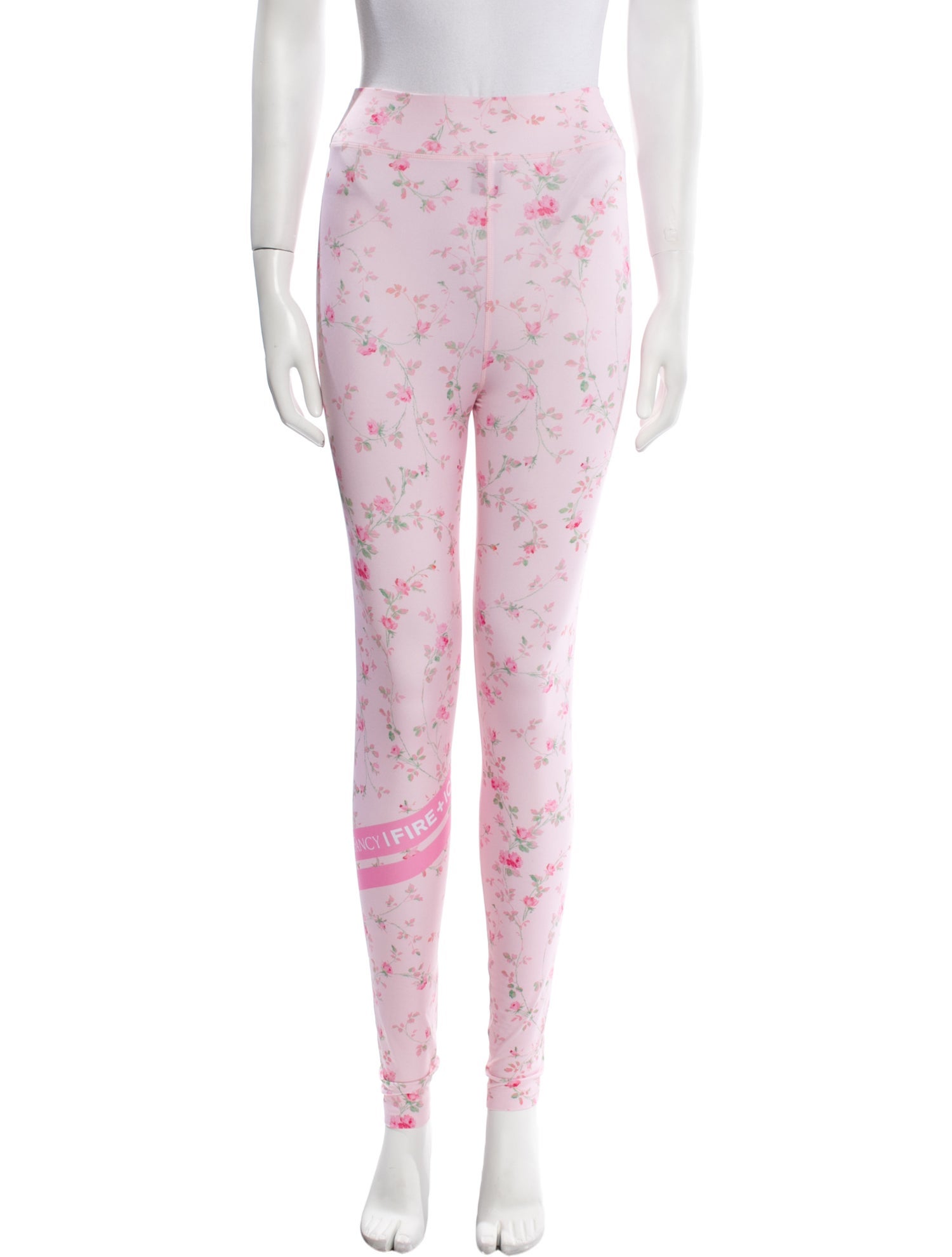 LoveShackFancy Floral Print Skinny Leg Pants