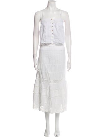 LoveShackFancy Lace Trim Embellishment Skirt Set