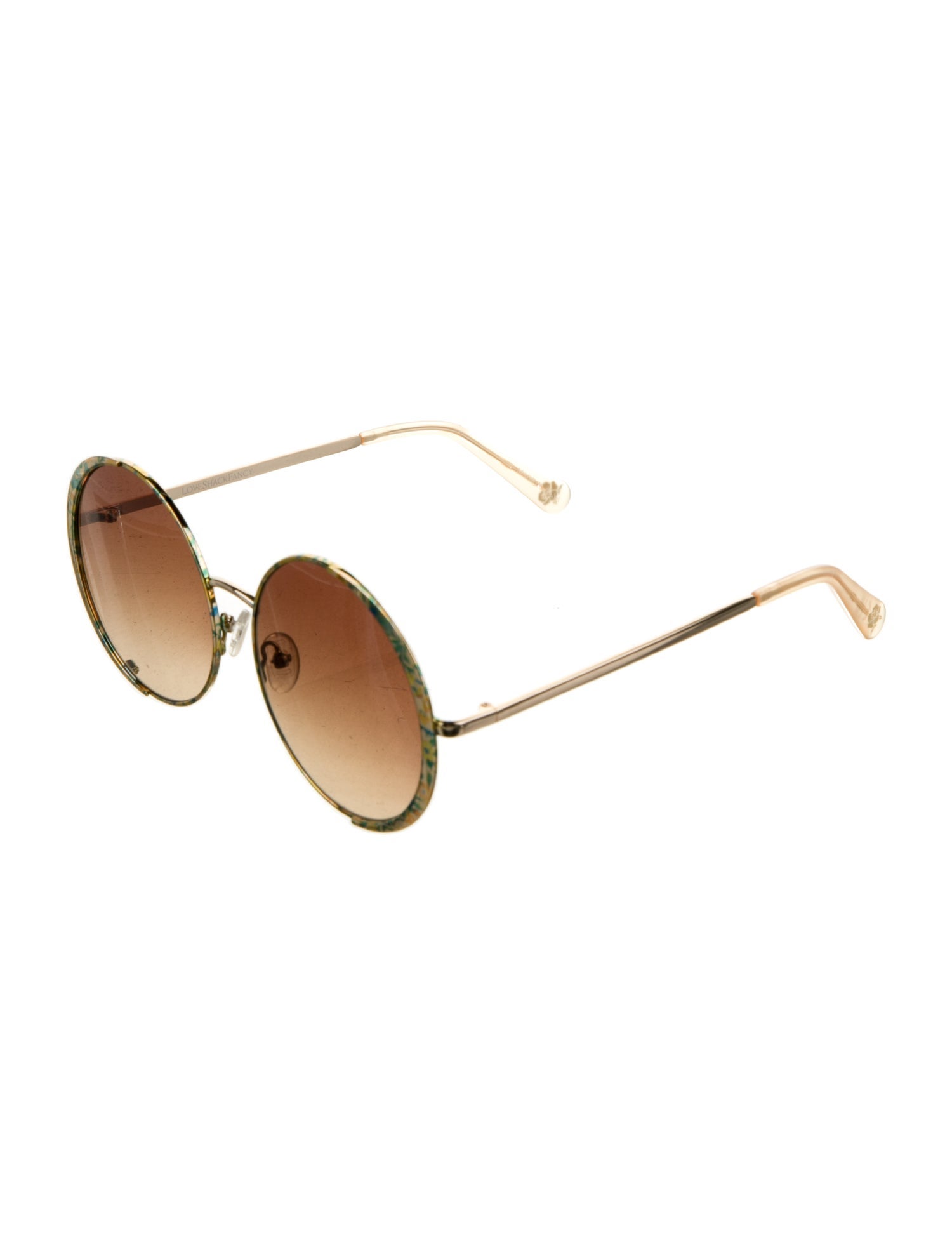 LoveShackFancy Round Gradient Sunglasses