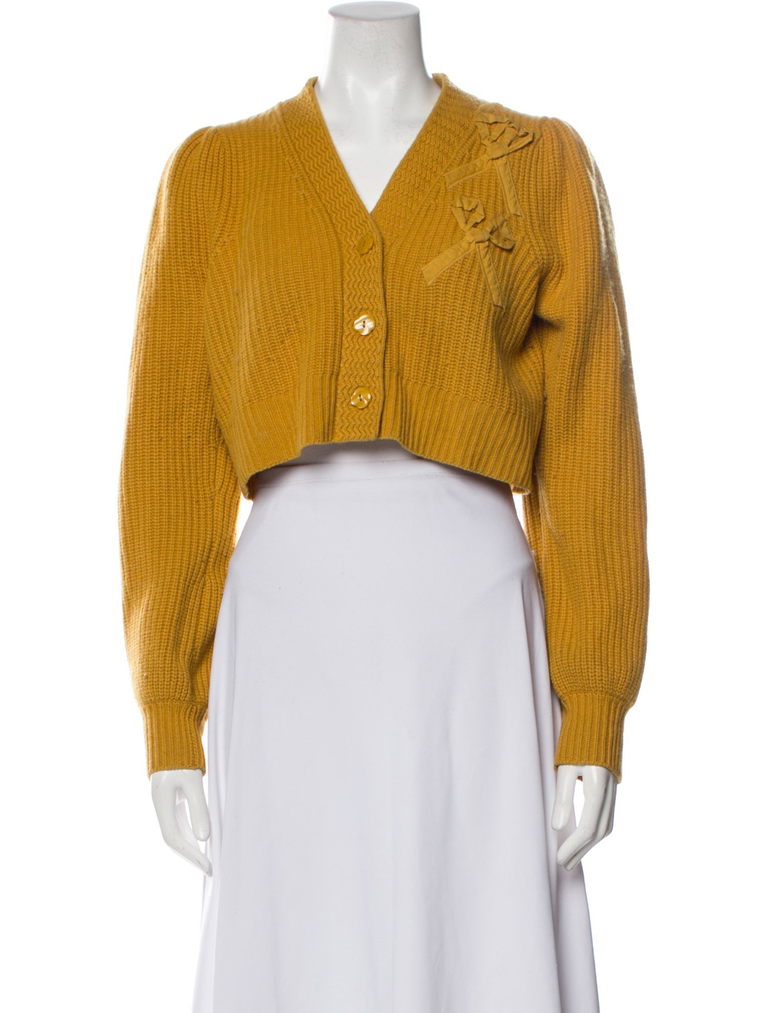 LoveShackFancy Cashmere V-Neck Sweater