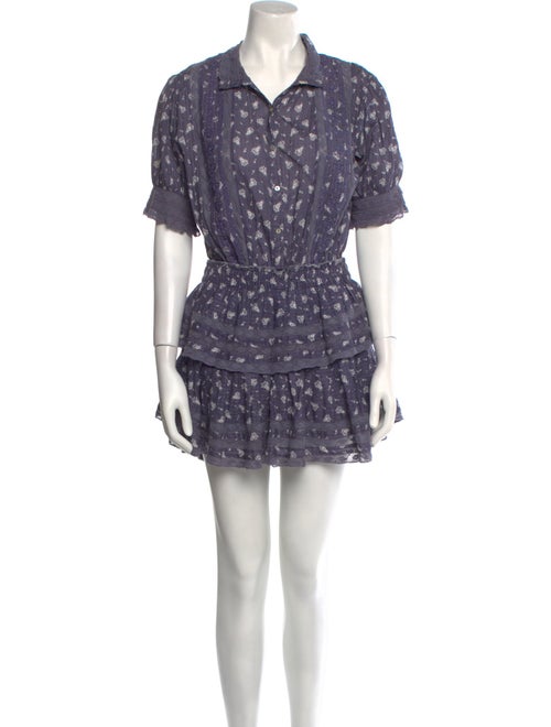 LoveShackFancy Floral Print Mini Dress