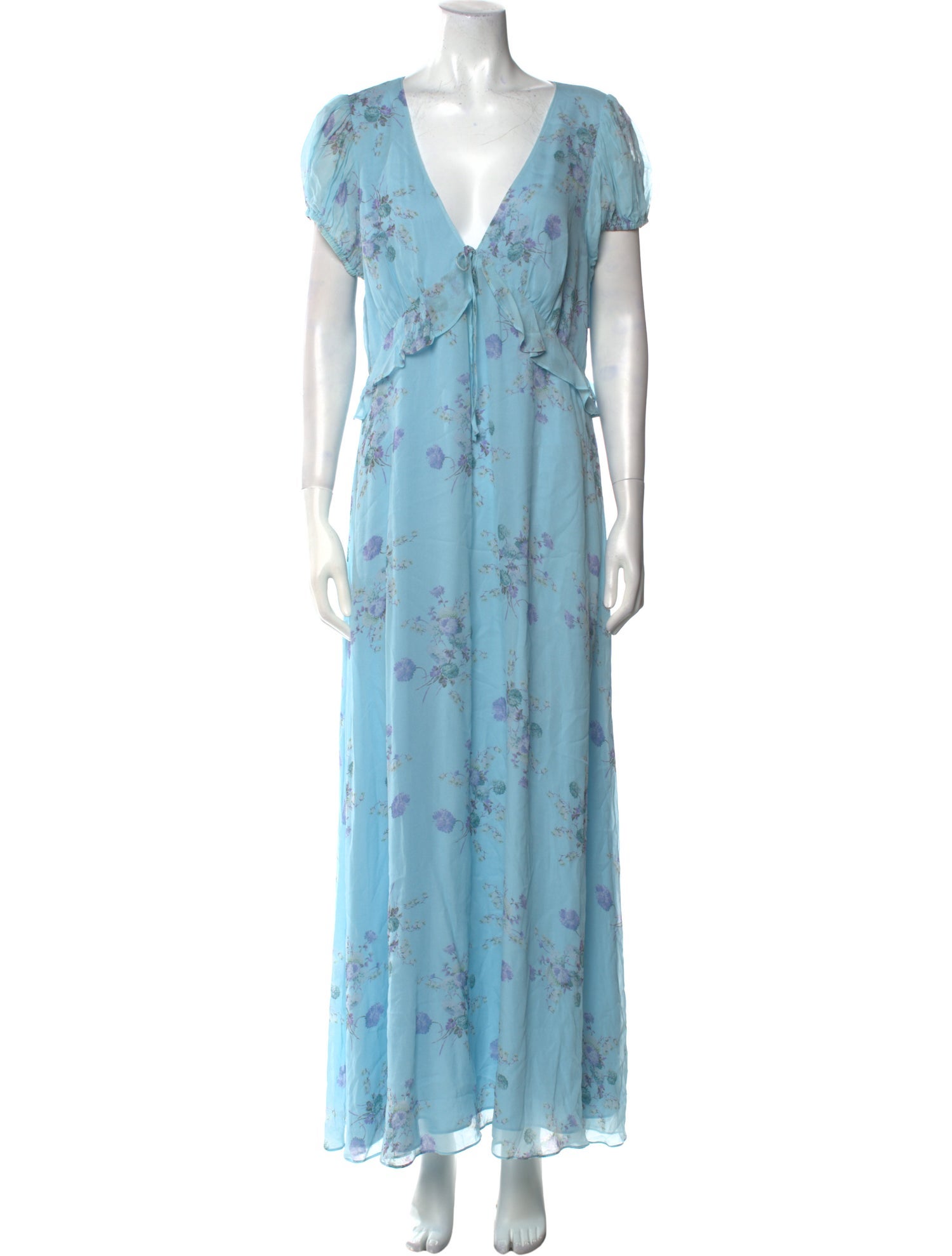 LoveShackFancy Floral Print Long Dress