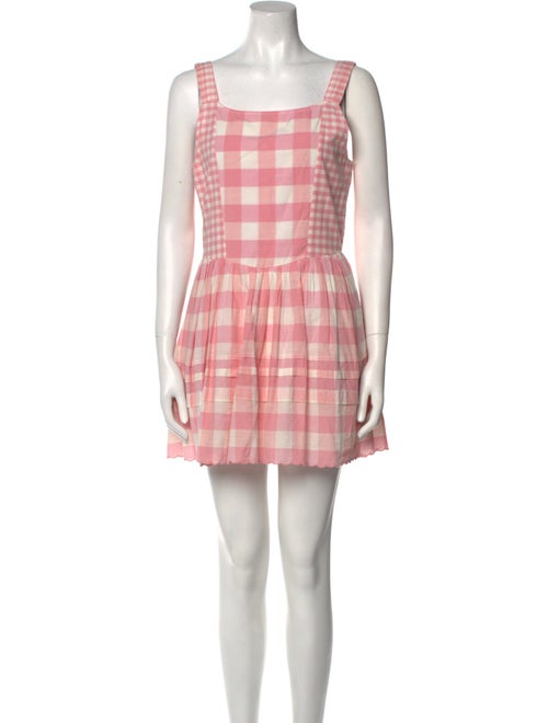 LoveShackFancy Plaid Print Mini Dress