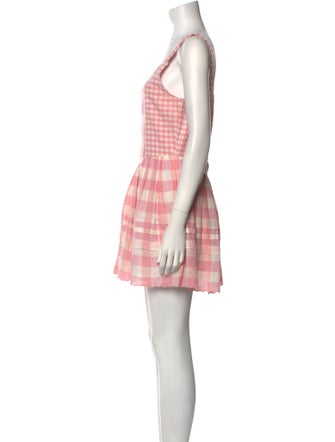 LoveShackFancy Plaid Print Mini Dress