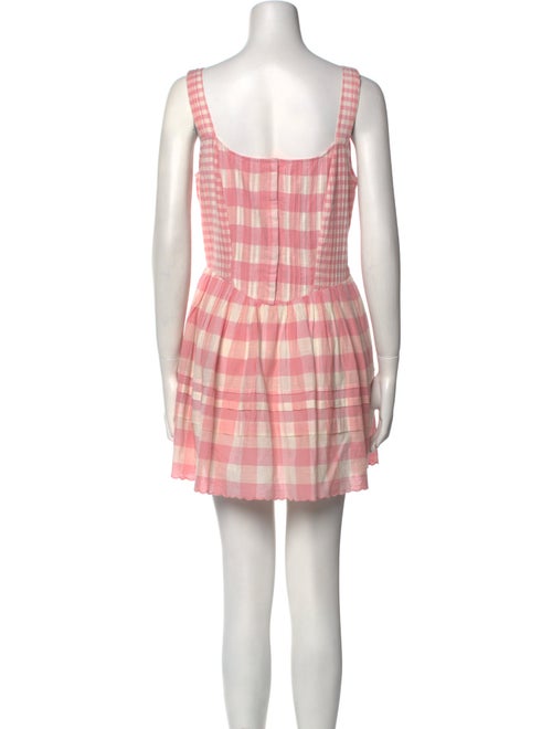 LoveShackFancy Plaid Print Mini Dress