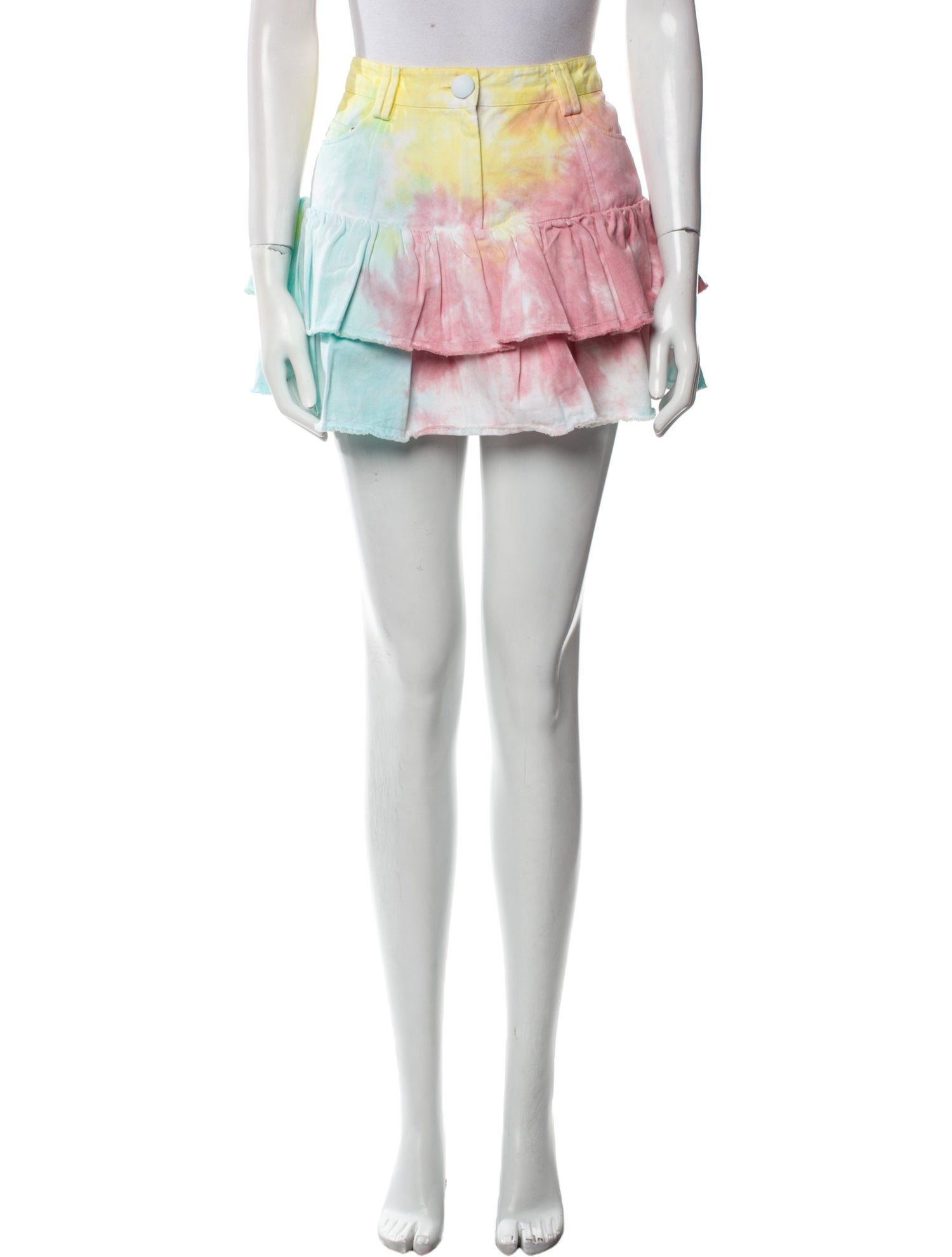 LoveShackFancy Tie-Dye Print Mini Skirt
