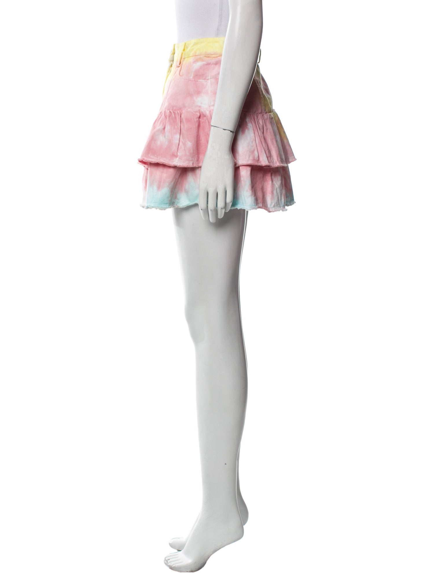 LoveShackFancy Tie-Dye Print Mini Skirt