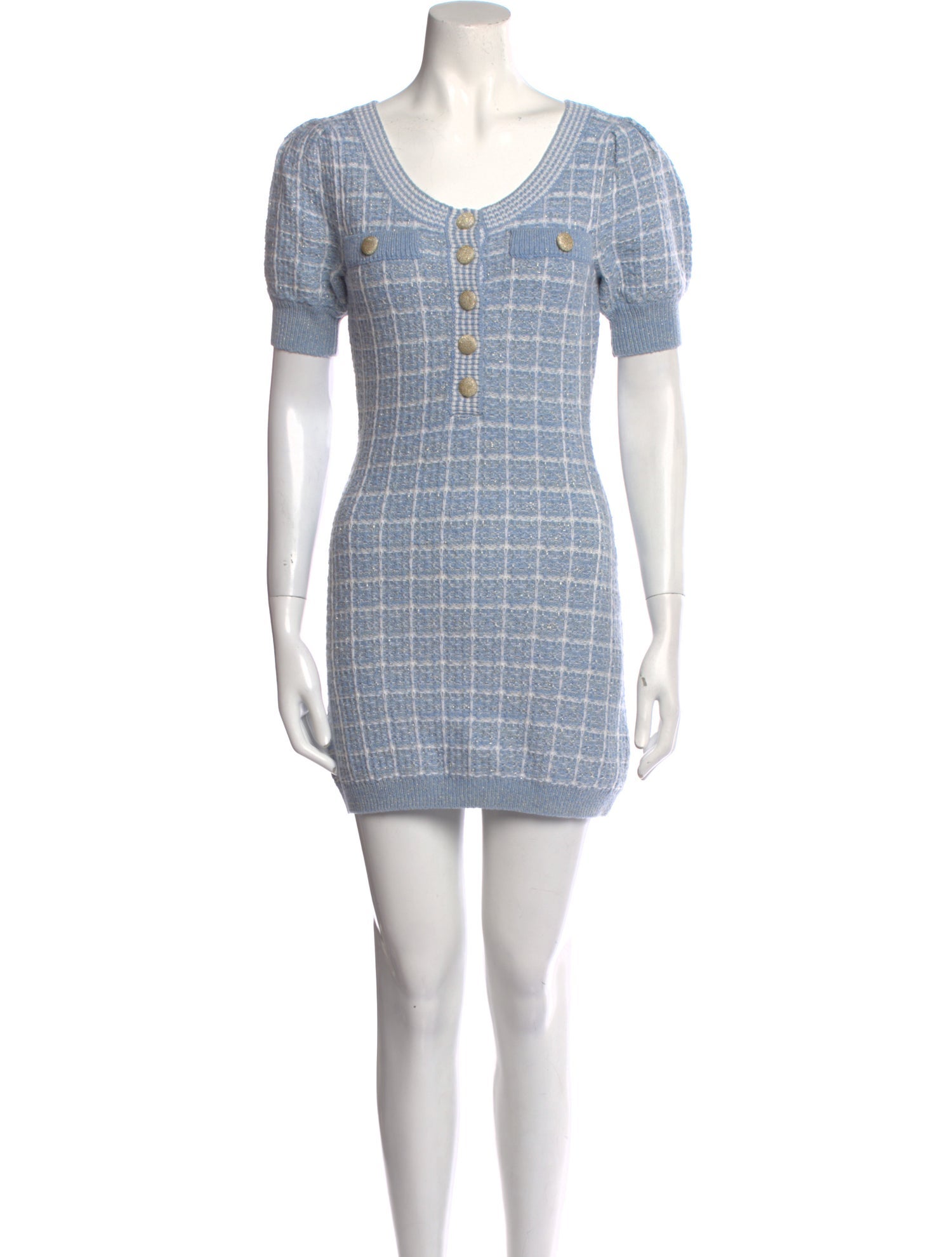 LoveShackFancy Plaid Print Mini Dress