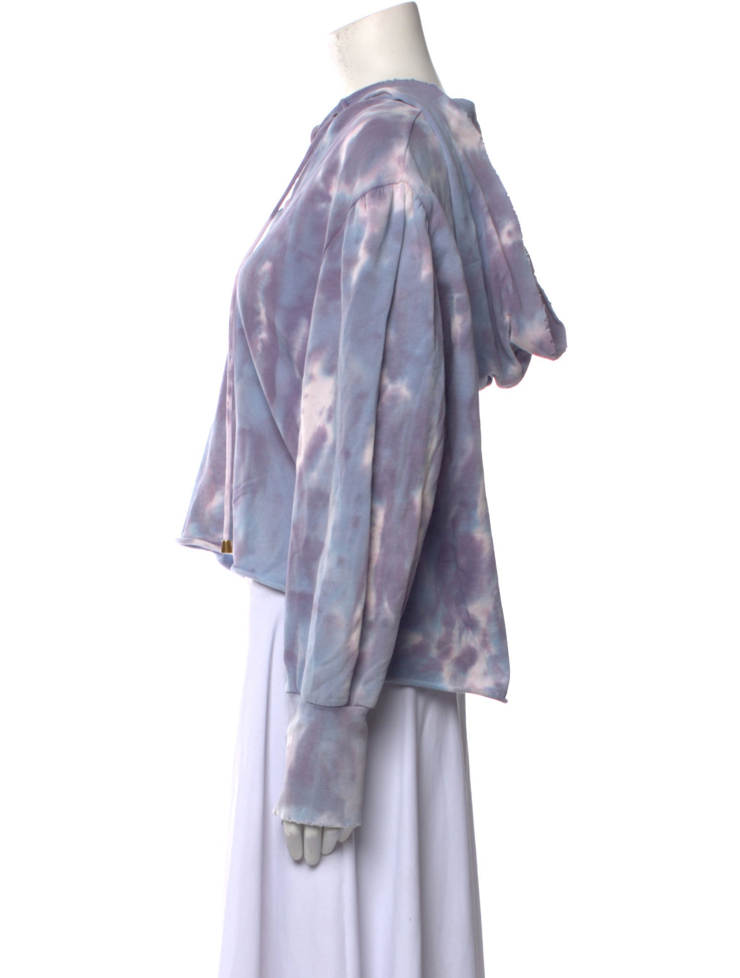 LoveShackFancy Tie-Dye Print V-Neck Blouse