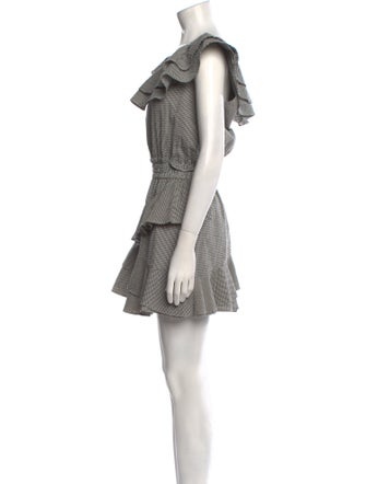 LoveShackFancy Houndstooth Print Mini Dress