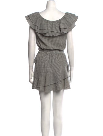 LoveShackFancy Houndstooth Print Mini Dress