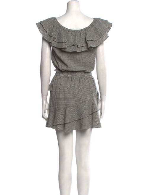 LoveShackFancy Houndstooth Print Mini Dress