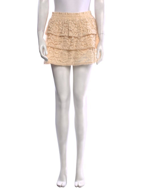 LoveShackFancy Ruffle Embellishment Mini Skirt