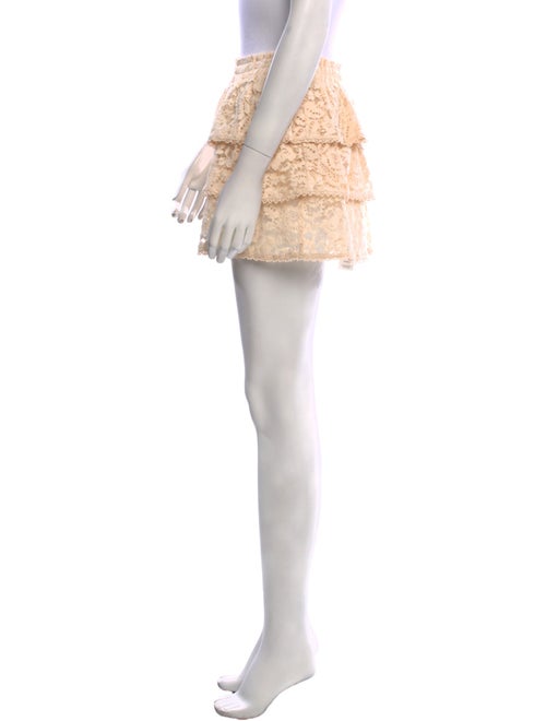 LoveShackFancy Ruffle Embellishment Mini Skirt