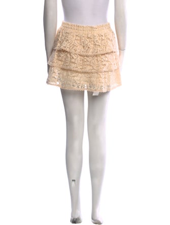 LoveShackFancy Ruffle Embellishment Mini Skirt