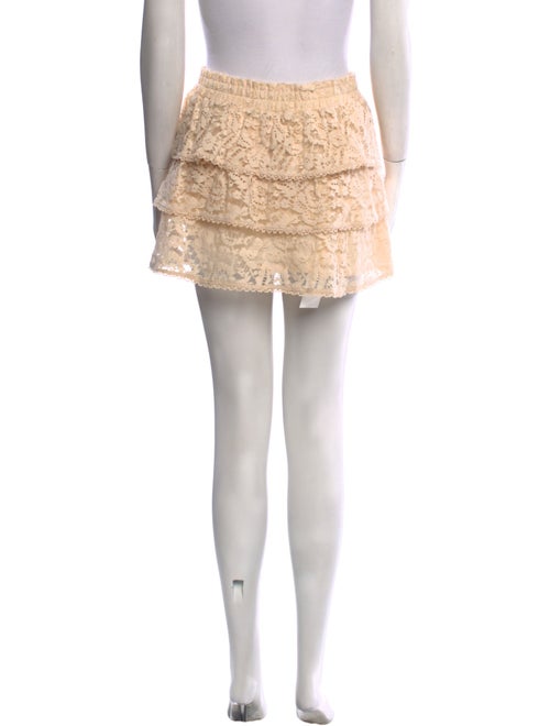 LoveShackFancy Ruffle Embellishment Mini Skirt