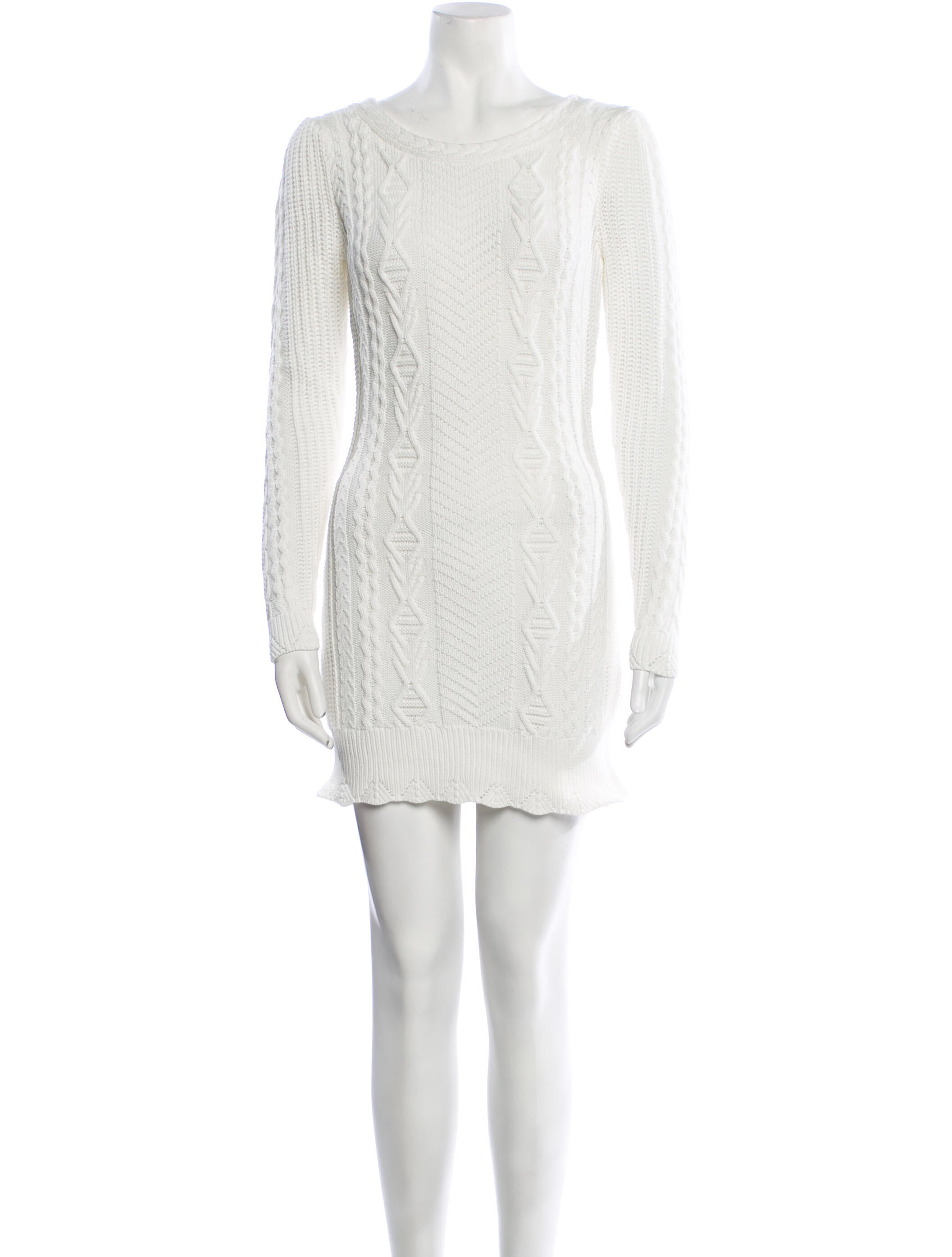 LoveShackFancy Bateau Neckline Mini Dress