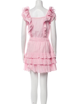 LoveShackFancy Square Neckline Mini Dress