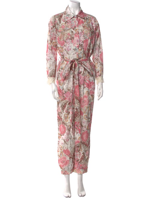 LoveShackFancy Floral Print Jumpsuit