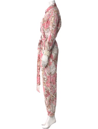 LoveShackFancy Floral Print Jumpsuit