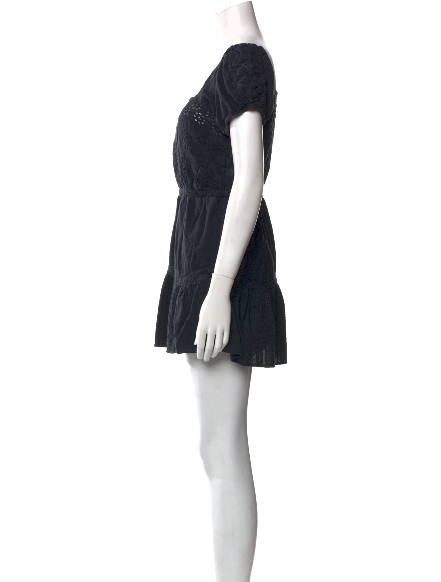 LoveShackFancy Square Neckline Mini Dress