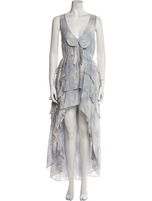 LoveShackFancy V-Neck Mini Dress