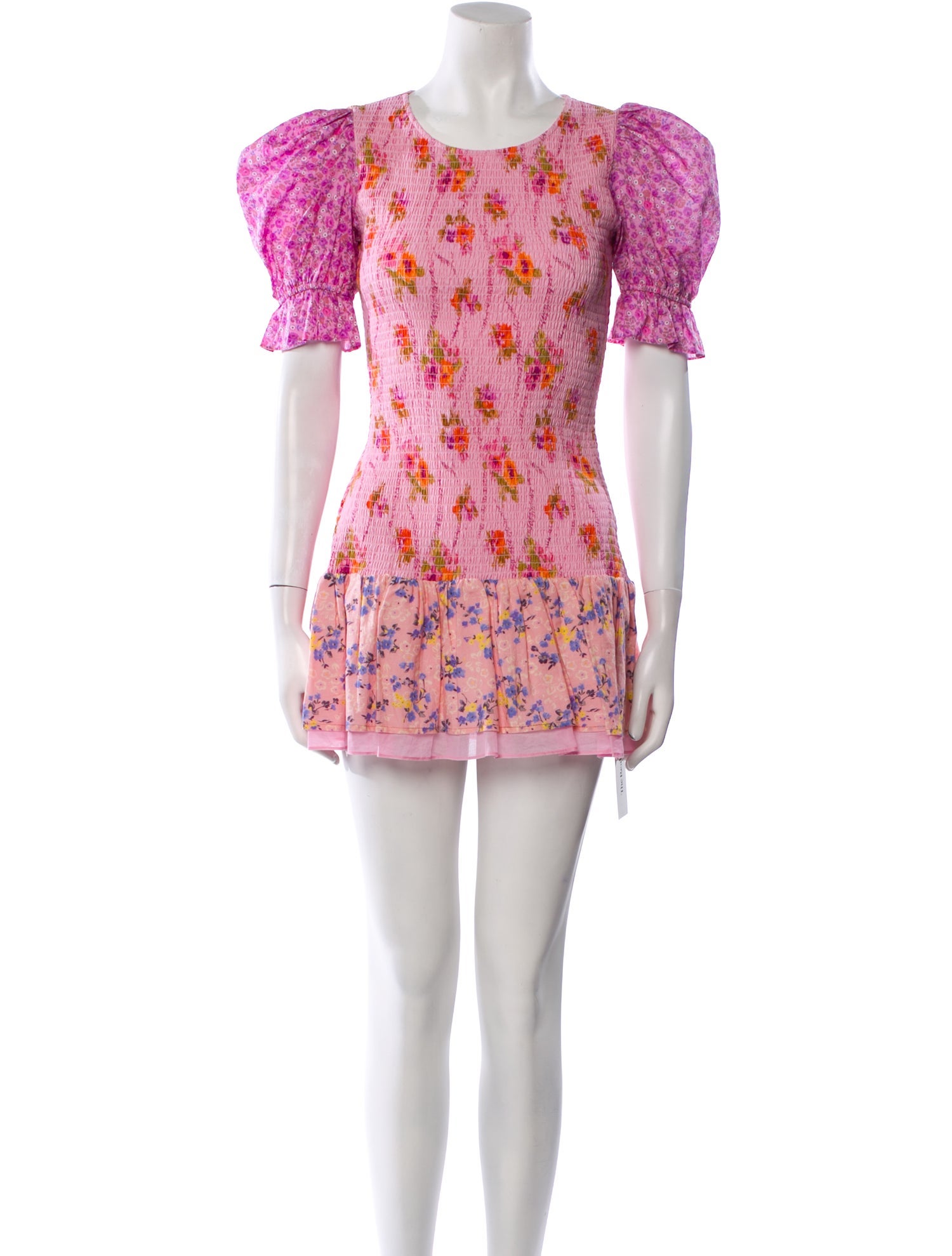 LoveShackFancy Floral Print Mini Dress w/ Tags