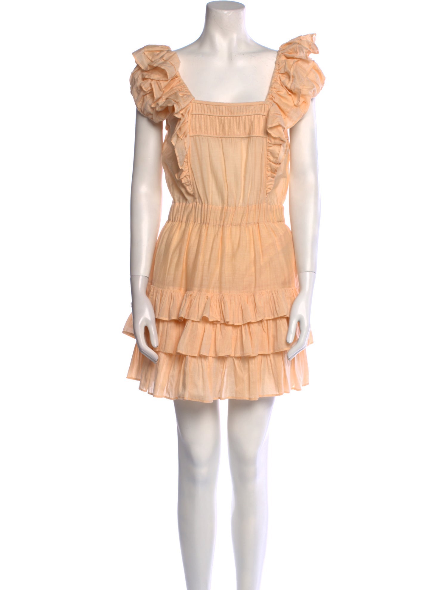 LoveShackFancy Square Neckline Mini Dress