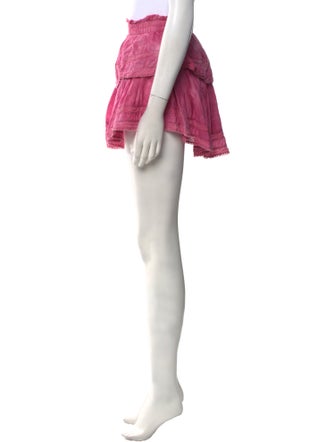 LoveShackFancy Raw-Edge Trim Mini Skirt